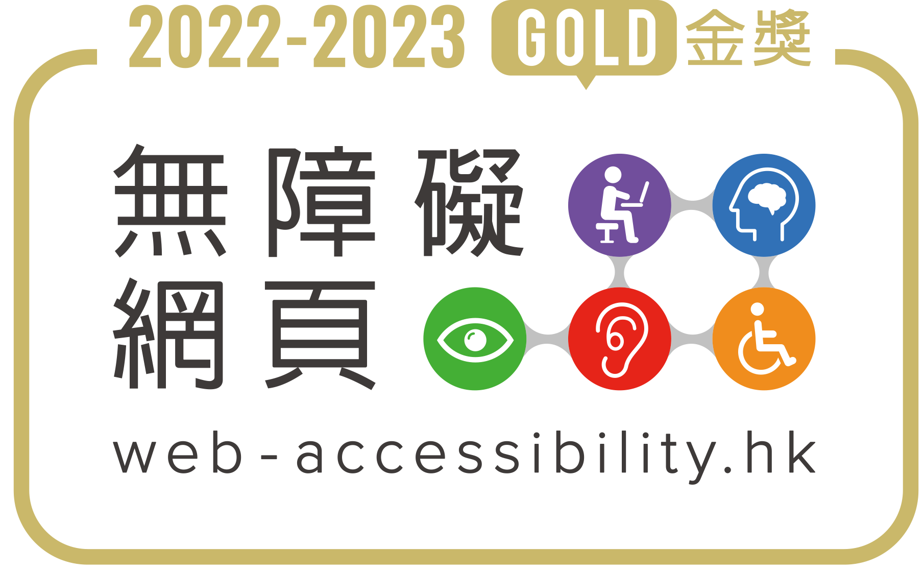 2022-2023 無障礙網頁嘉許計劃 - 金獎級別